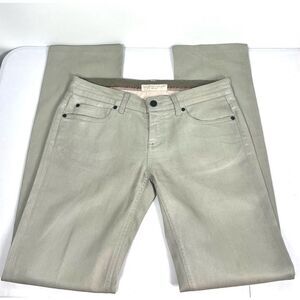 Stella McCartney Silver Gray Coated Jeans Low Straight Leg Women Size 29 34 X 33